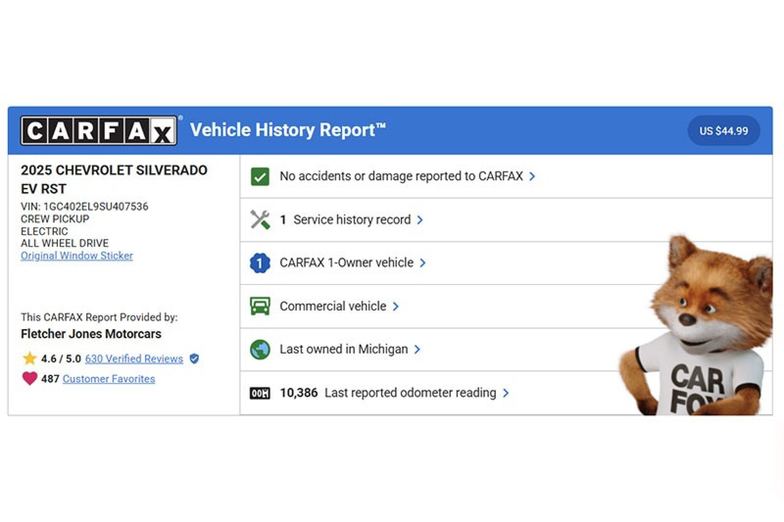 Used 2025 Chevrolet Silverado EV RST with VIN 1GC402EL9SU407536 for sale in Costa Mesa, CA