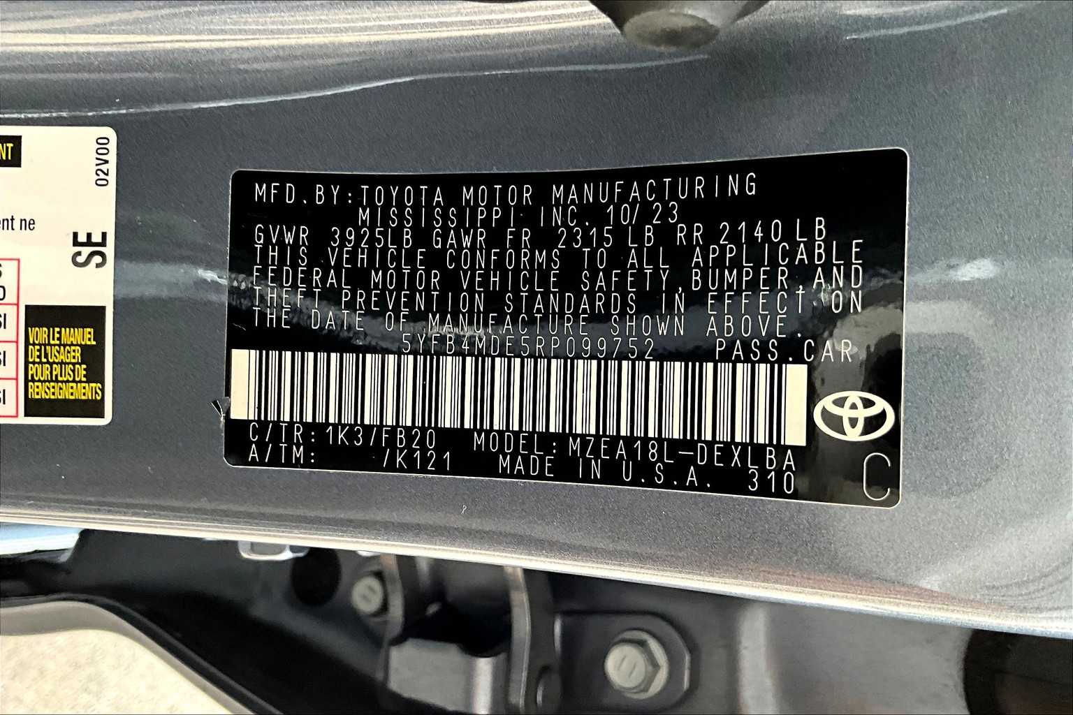 2024 Toyota Corolla LE photo 61