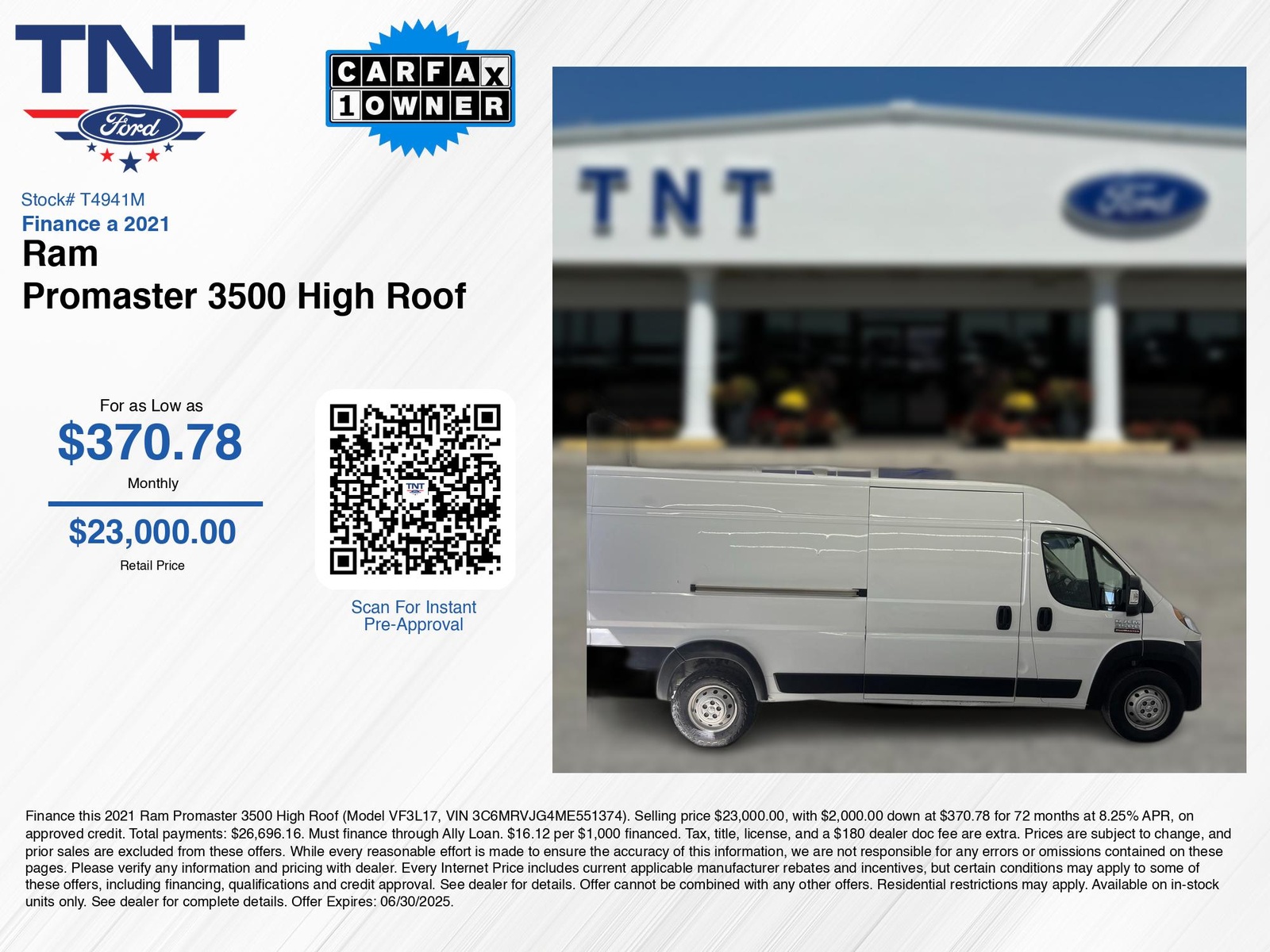 2021 Ram ProMaster 3500 photo 3