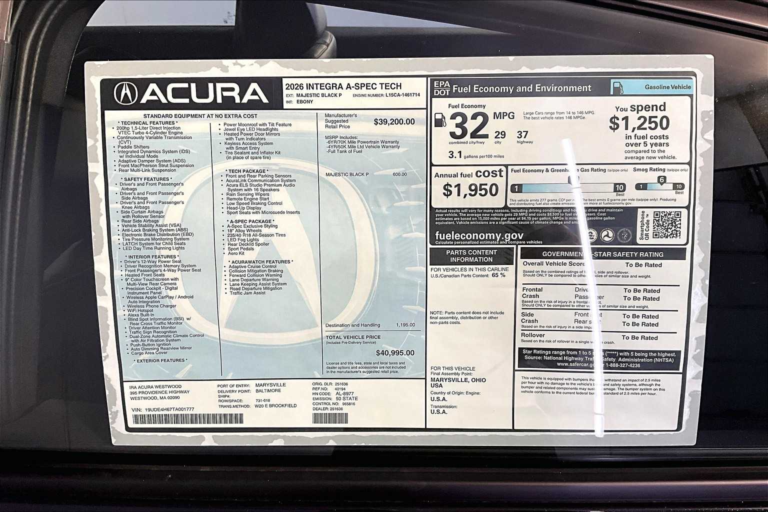 2026 Acura Integra A-Spec Technology photo 16