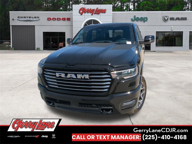 New 2025 Diamond Black Crystal Pearl-Coat Exterior Paint RAM Laramie image 1