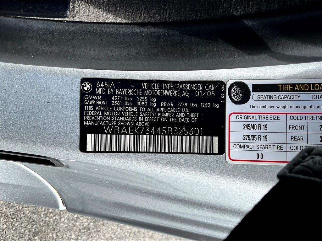 2005 Bmw 645Ci 6-Series photo 31