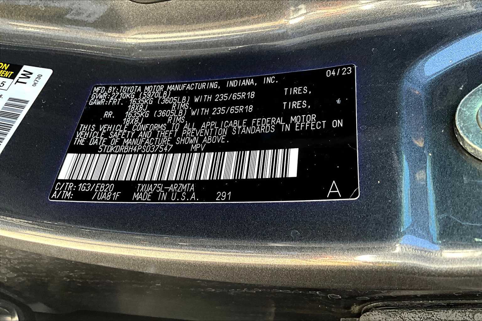 2023 Toyota Highlander XLE photo 34