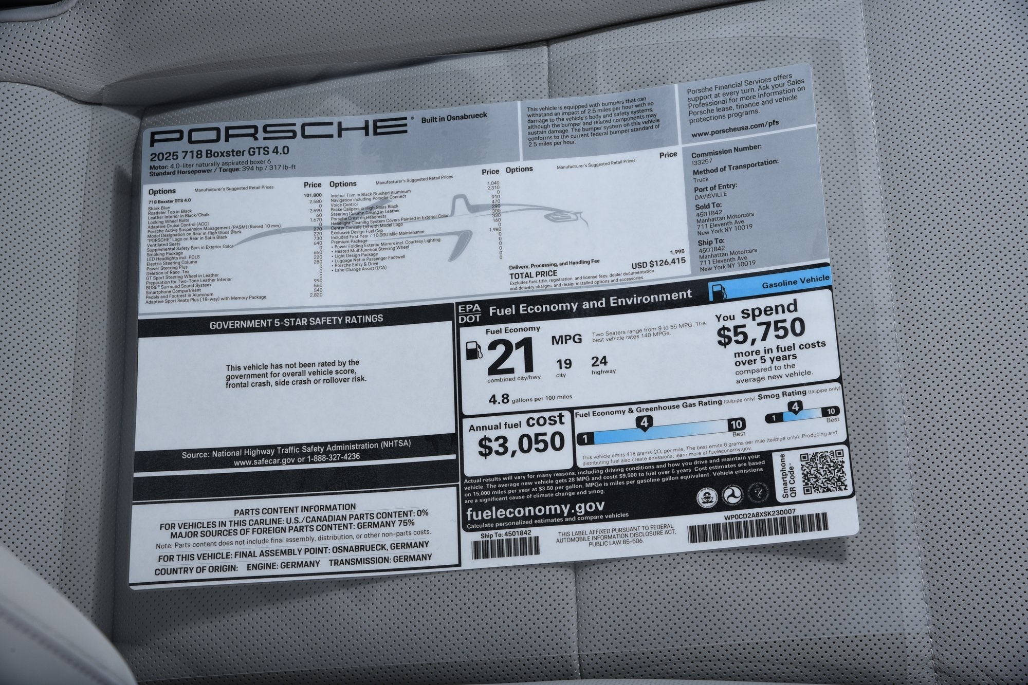 2025 Porsche Boxster GTS 4.0 photo 35