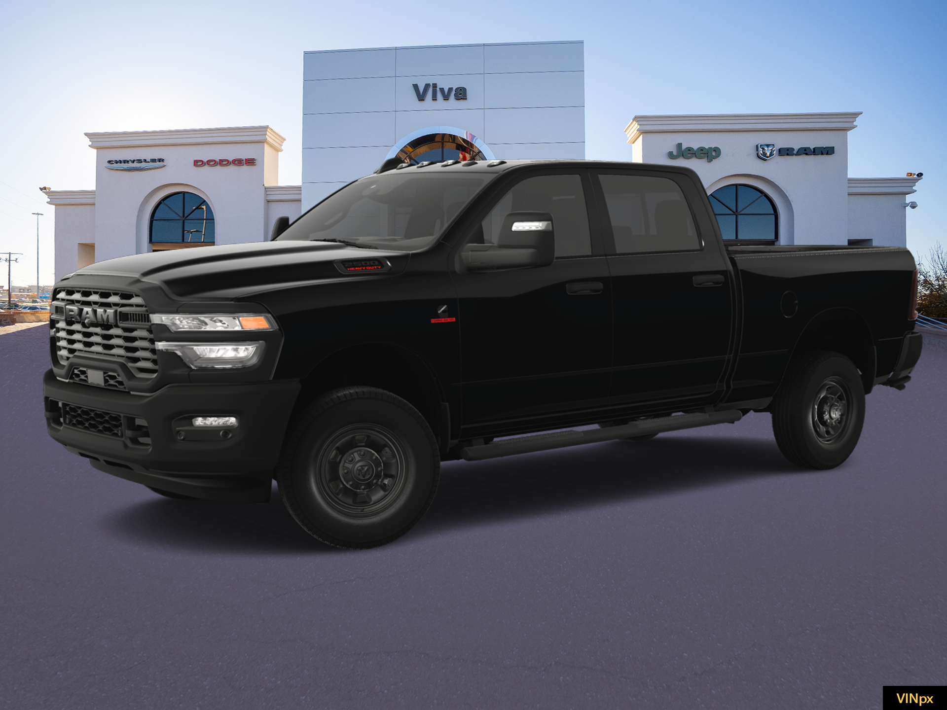 New 2025 Diamond Black Crystal Pearl-Coat Exterior Paint RAM Tradesman image 1