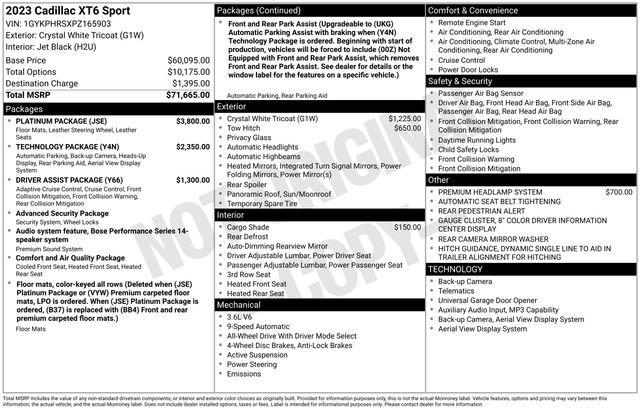 2023 Cadillac XT6 Sport's photo