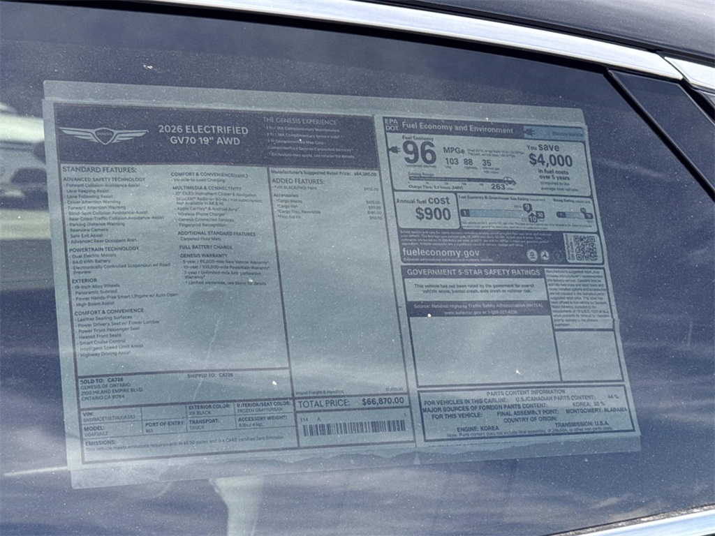 2026 Genesis Electrified GV70 Advanced photo 14