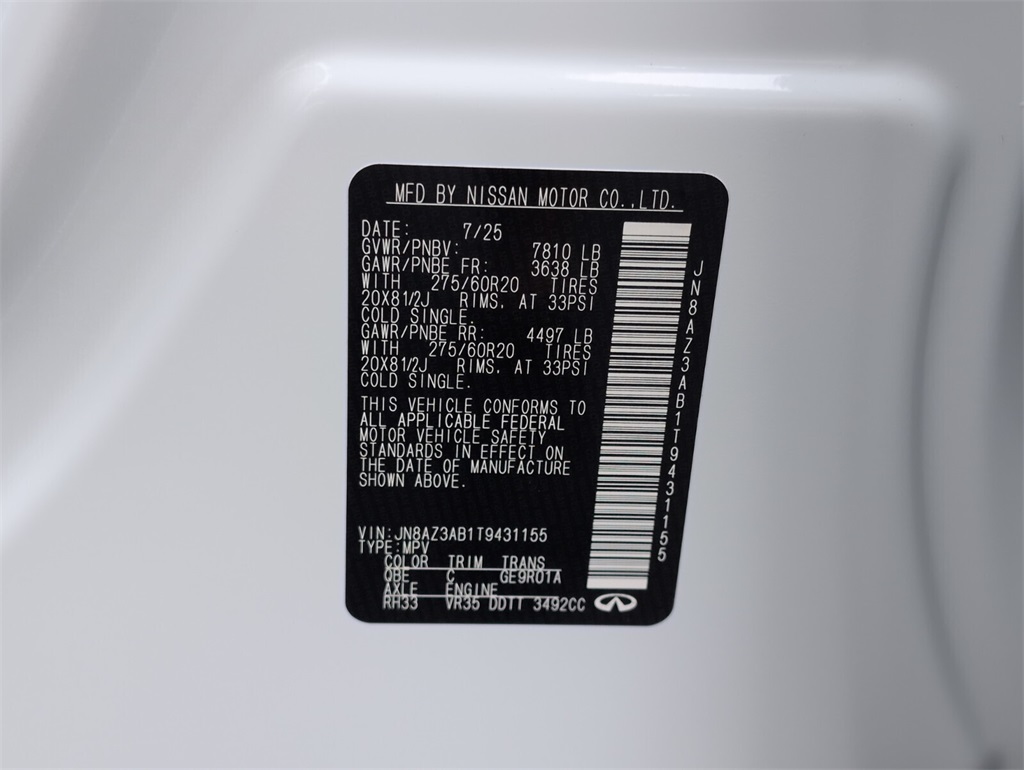 2026 Infiniti QX80 Pure photo 10