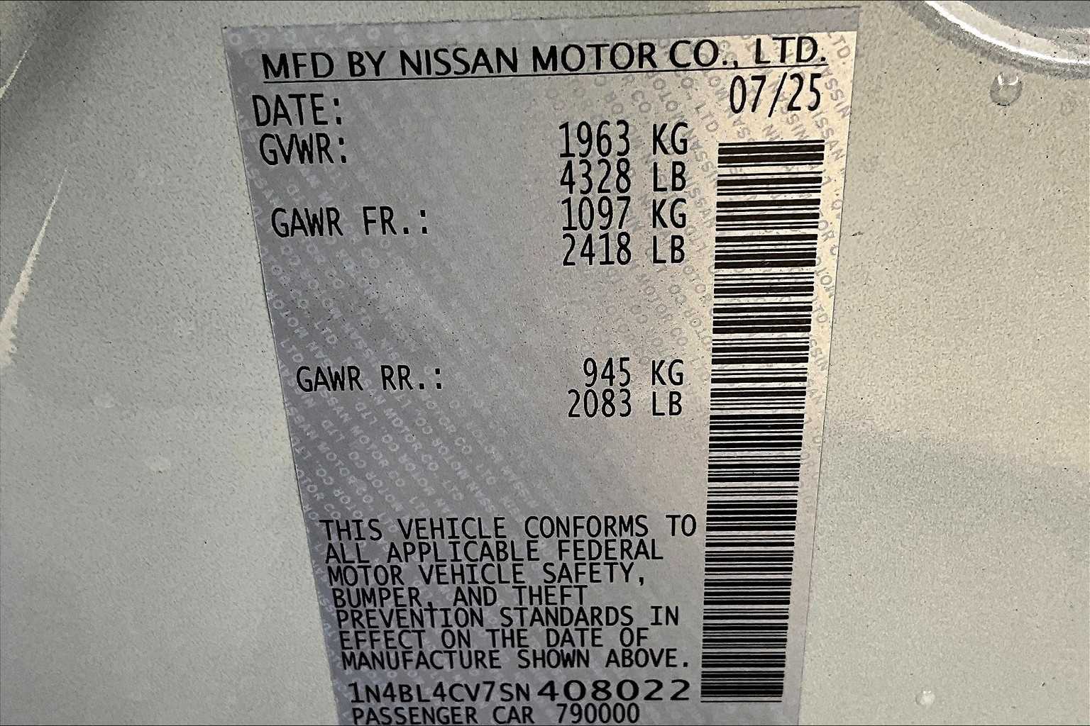 2025 Nissan Altima 2.5 SR photo 13