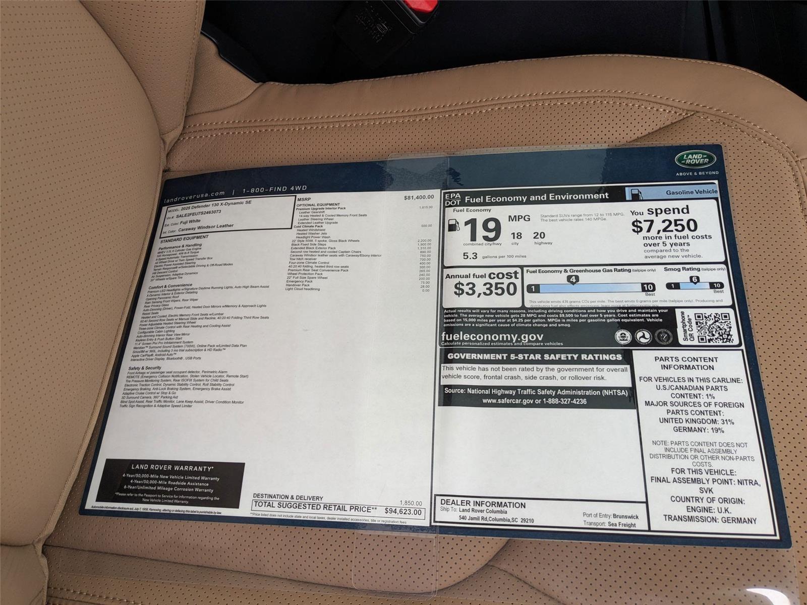 2025 Land Rover Defender 130 X-Dynamic SE photo 34