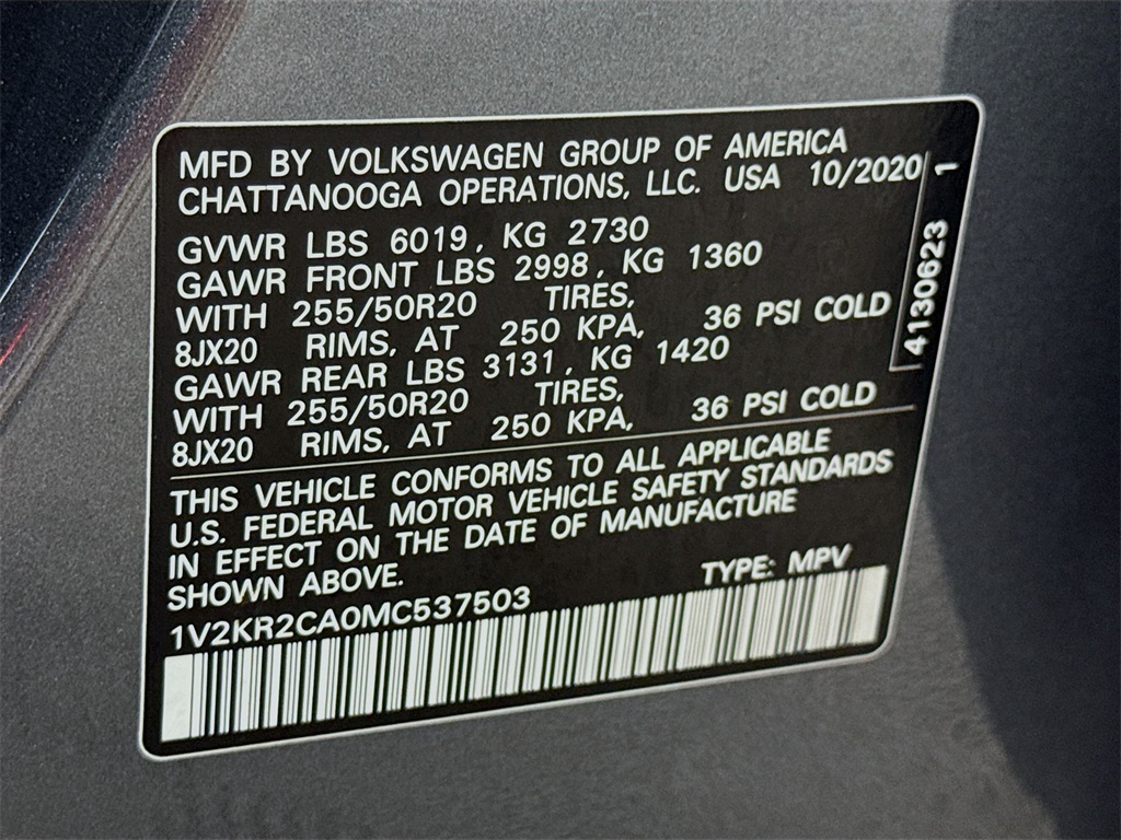 2021 Volkswagen Atlas V6 SE Technology photo 40