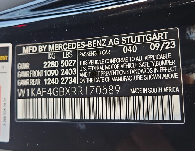 Used 2024 Black Mercedes-Benz C 300 image 1
