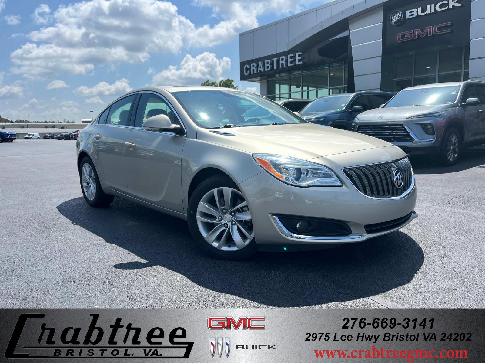 Used 2015 CHAMPAGNE SILVER METALLIC Buick LEATGR image 1