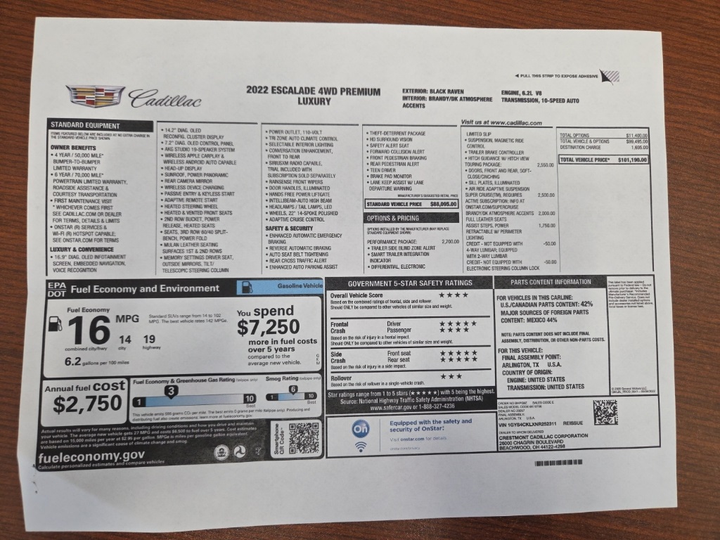2022 Cadillac Escalade Premium Luxury photo 4