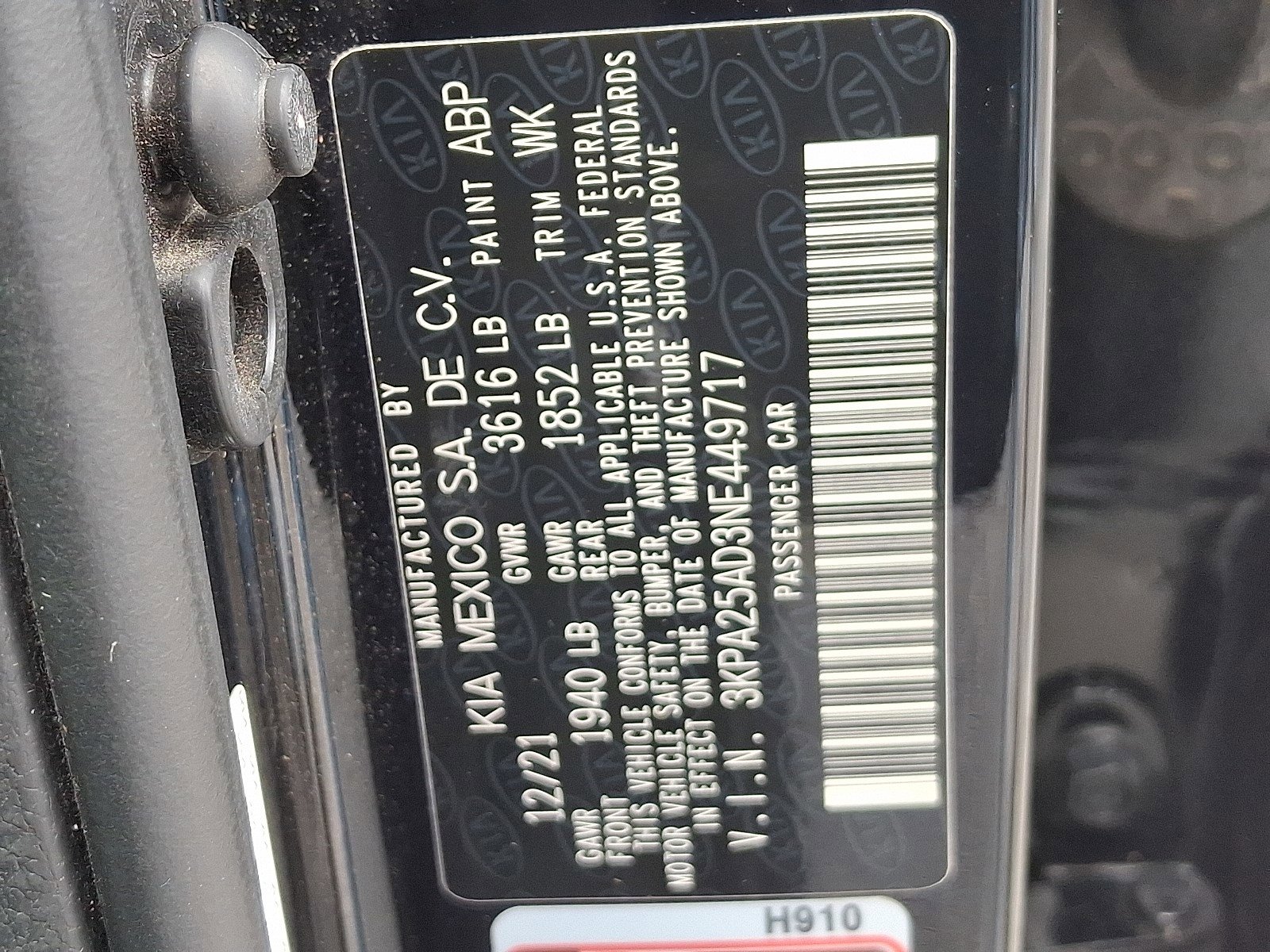 2022 Kia Rio S photo 26