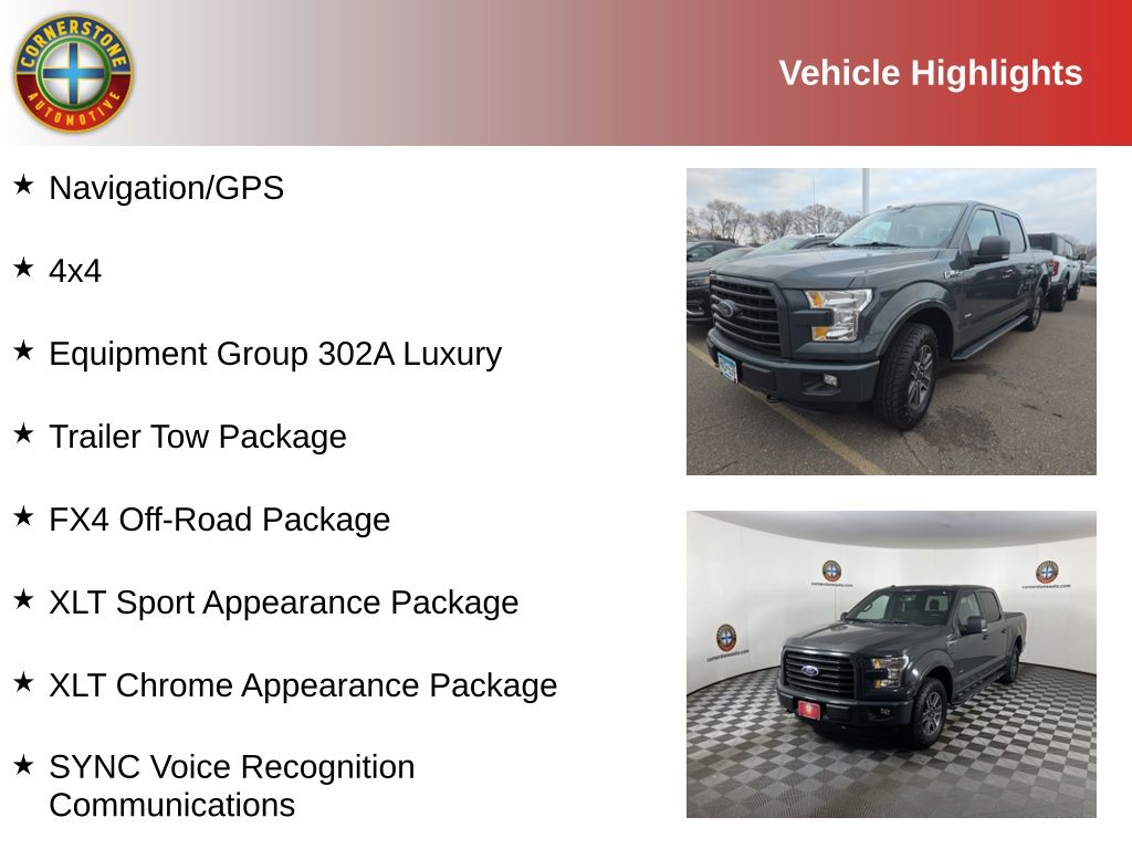 Used 2016 Ford F-150 XLT with VIN 1FTEW1EP4GFA54618 for sale in Elk River, Minnesota