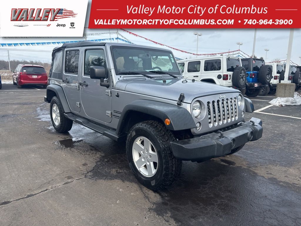 Used 2017 Jeep Wrangler Unlimited Sport S with VIN 1C4HJWDG8HL576682 for sale in Pataskala, OH