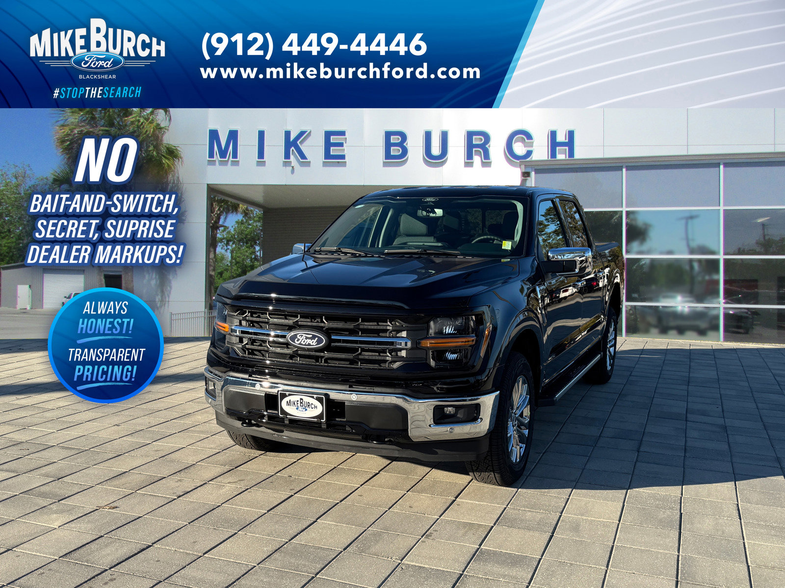 New 2024 Agate Black Metallic Ford XLT image 1