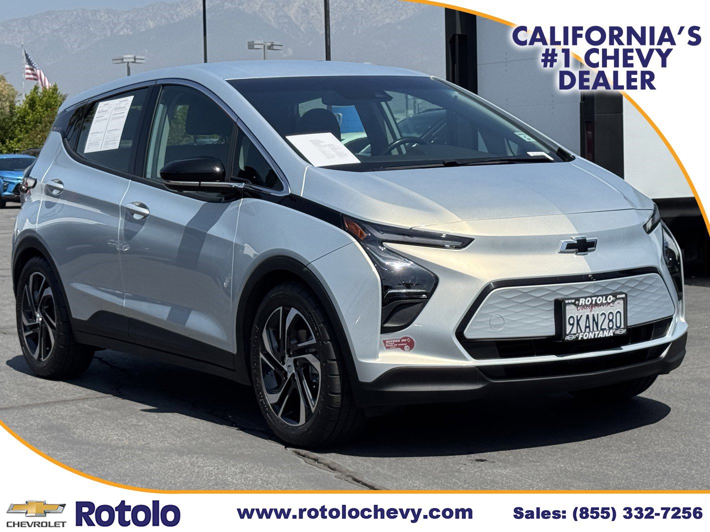 Used 2023 Chevrolet Bolt EV 2LT with VIN 1G1FX6S04P4205810 for sale in Fontana, CA
