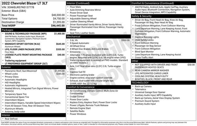 2022 Chevrolet Blazer 3LT