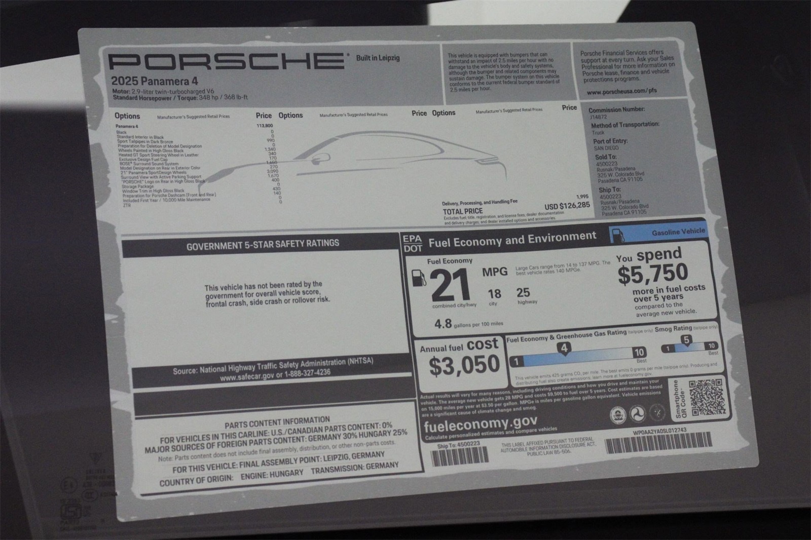 2025 Porsche Panamera 4 photo 25