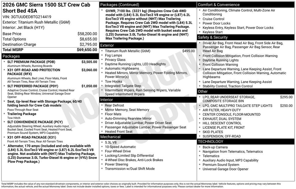 2026 GMC Sierra 1500 SLT's photo