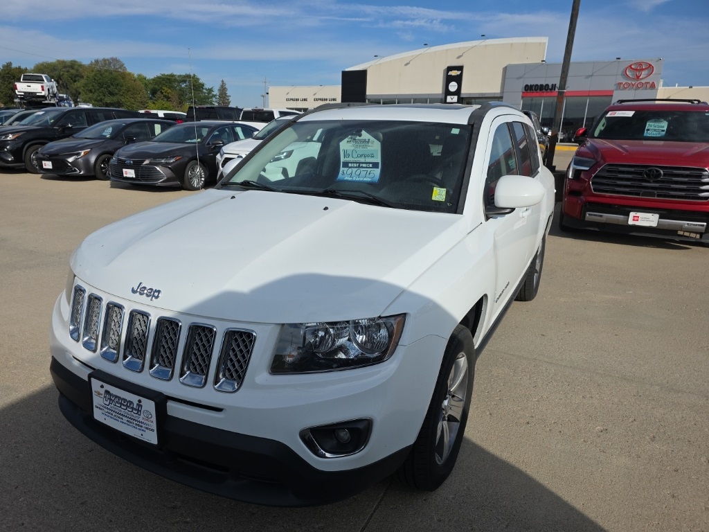Used 2016 Jeep Compass High Altitude with VIN 1C4NJDEB8GD807552 for sale in Spirit Lake, IA