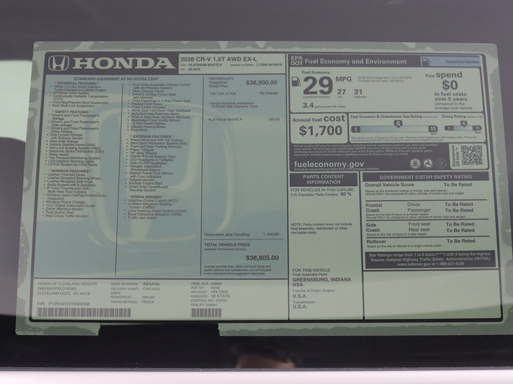 2026 Honda CR-V EX-L photo 27