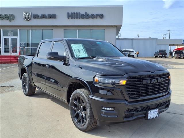 New 2025 Diamond Black Crystal Pearlcoat RAM Laramie image 1