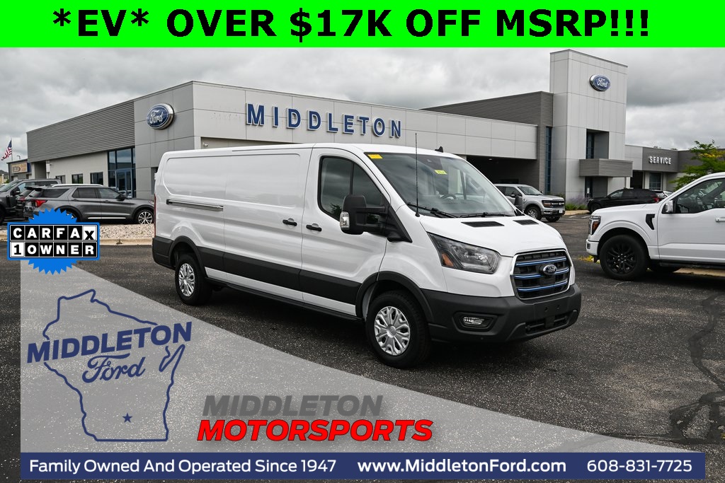 Used 2025 Ford E-Transit Cargo Van Base with VIN 1FTBW1YM0SKA13004 for sale in Middleton, WI