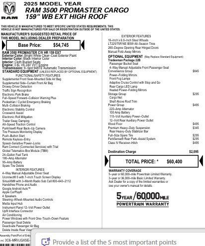 2025 RAM ProMaster Cargo Van Base's photo