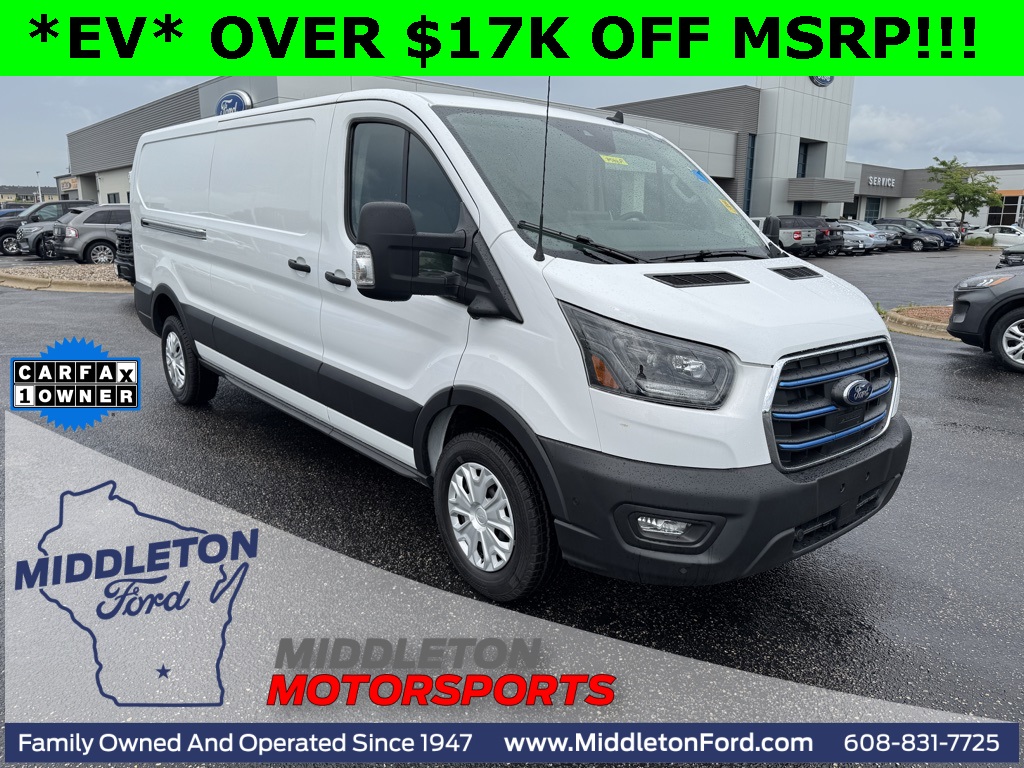Used 2025 Ford E-Transit Cargo Van Base with VIN 1FTBW1YM8SKA12957 for sale in Middleton, WI