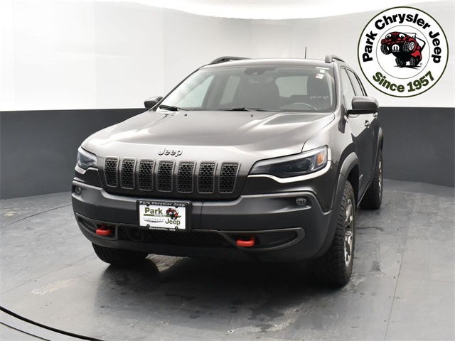 Used 2021 Jeep Cherokee Trailhawk with VIN 1C4PJMBX6MD111132 for sale in Burnsville, Minnesota