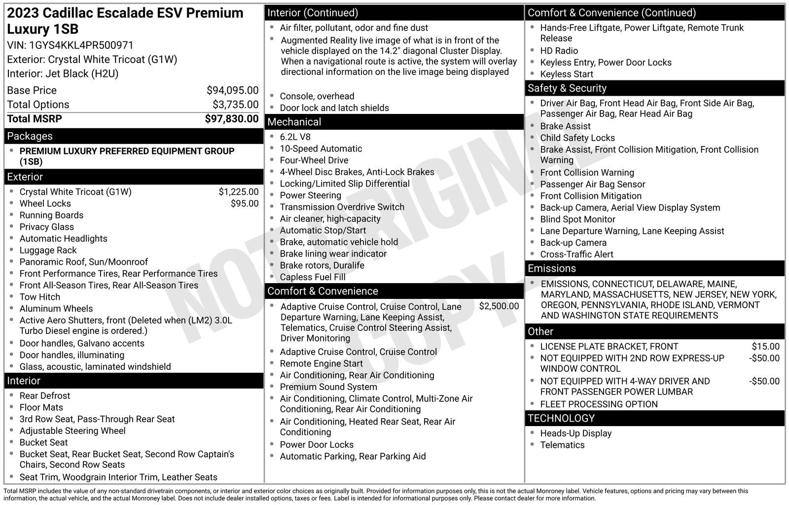 Used 2023 Cadillac Escalade ESV Premium Luxury with VIN 1GYS4KKL4PR500971 for sale in Baxter, Minnesota