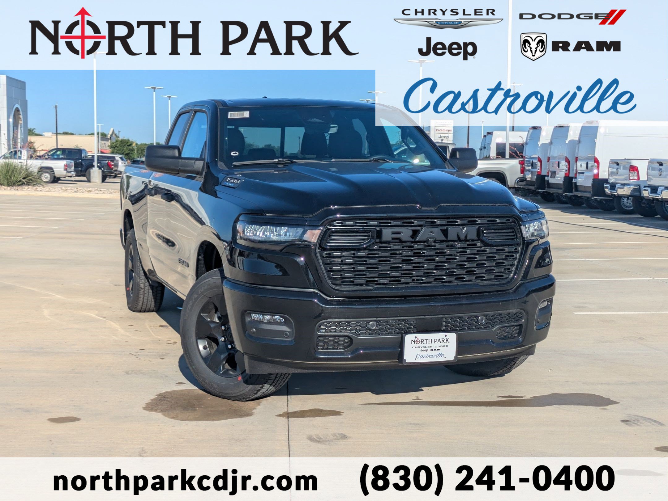 New 2025 Diamond Black Crystal Pearl-Coat Exterior Paint RAM Tradesman image 1