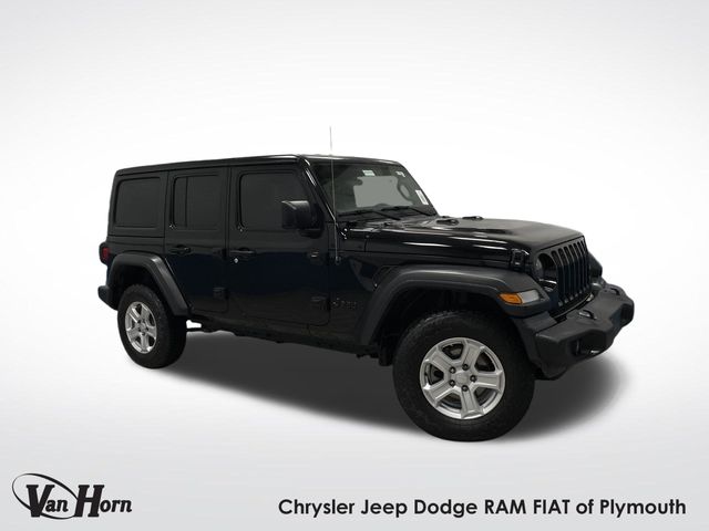 Used 2022 Black Clearcoat Jeep Unlimited Sport S image 1