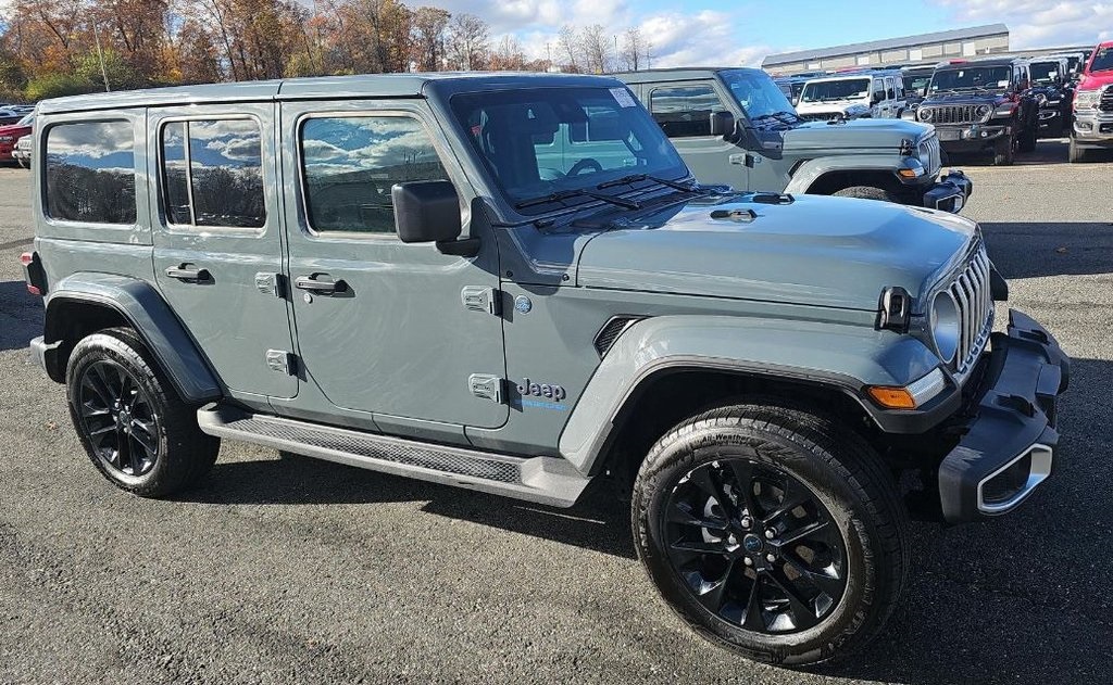 Used 2025 Jeep Wrangler 4xe Sahara 4XE with VIN 1C4RJXP65SW586069 for sale in Kansas City