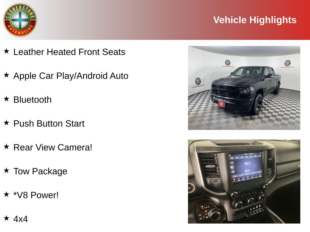 Used 2019 RAM Ram 1500 Pickup Big Horn/Lone Star with VIN 1C6SRFFTXKN899238 for sale in Elk River, Minnesota