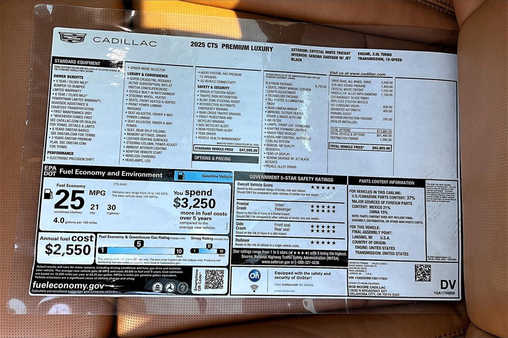 2025 Cadillac CT5 Premium Luxury photo 13