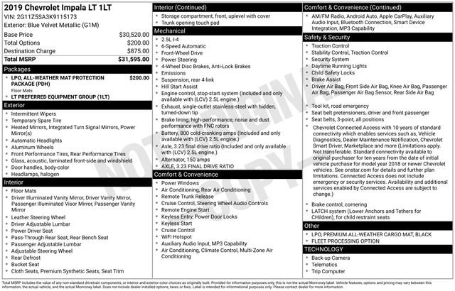 2019 Chevrolet Impala 1LT's photo