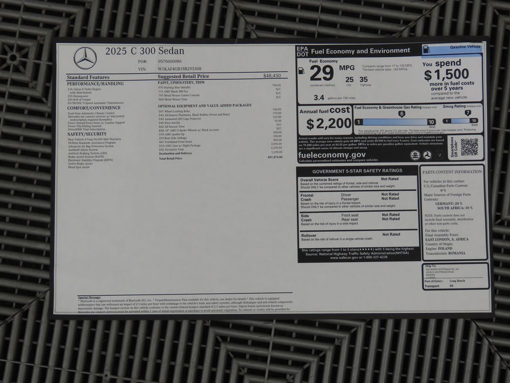 2025 Mercedes Benz C 300 photo 9