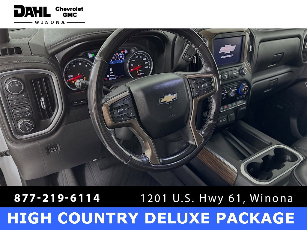 Used 2021 Chevrolet Silverado 1500 High Country with VIN 3GCUYHET3MG112675 for sale in Winona, Minnesota