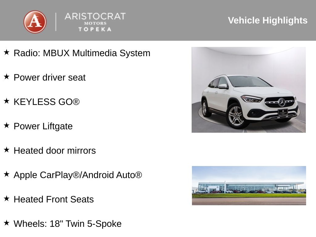 Used 2021 Mercedes-Benz GLA GLA250 with VIN W1N4N4HB2MJ288015 for sale in Kansas City