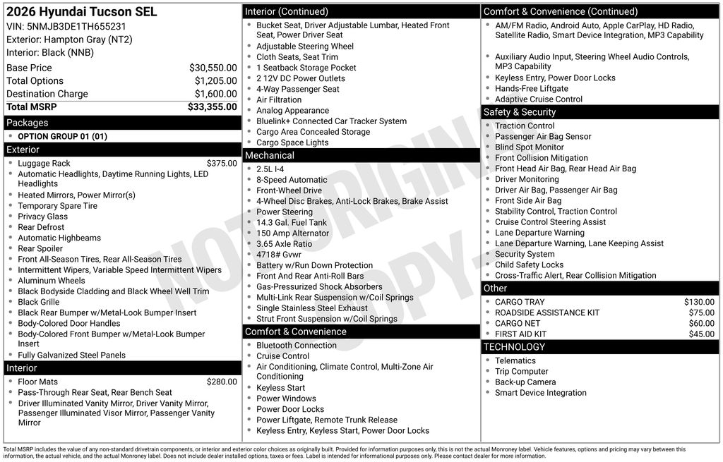 2026 Hyundai Tucson SEL's photo