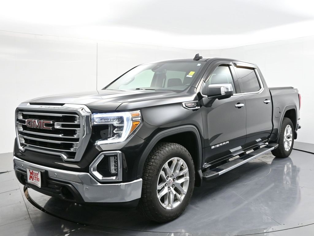 Used 2021 GMC Sierra 1500 SLT with VIN 1GTU9DEL6MZ277156 for sale in Monticello, Minnesota