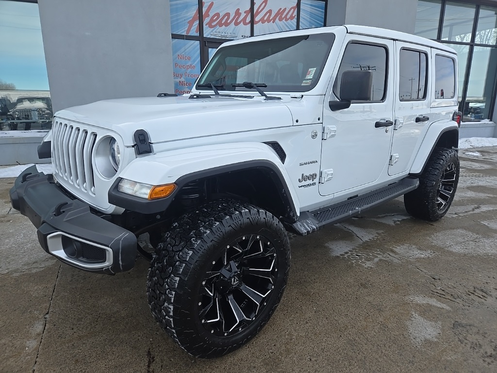Used 2020 Jeep Wrangler Unlimited Sahara with VIN 1C4HJXEN3LW235698 for sale in Kansas City