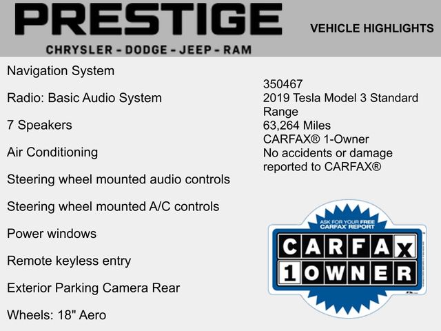 Used 2019 Tesla Model 3 Base with VIN 5YJ3E1EA2KF427349 for sale in Las Vegas, NV