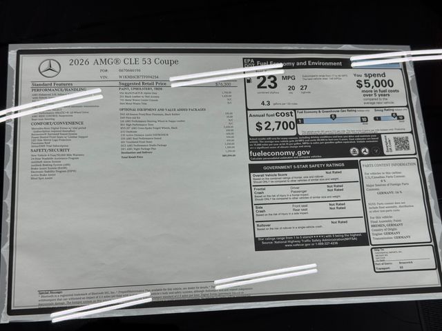 2026 Mercedes Benz CLE AMG 53 4MATIC Coupe photo 53