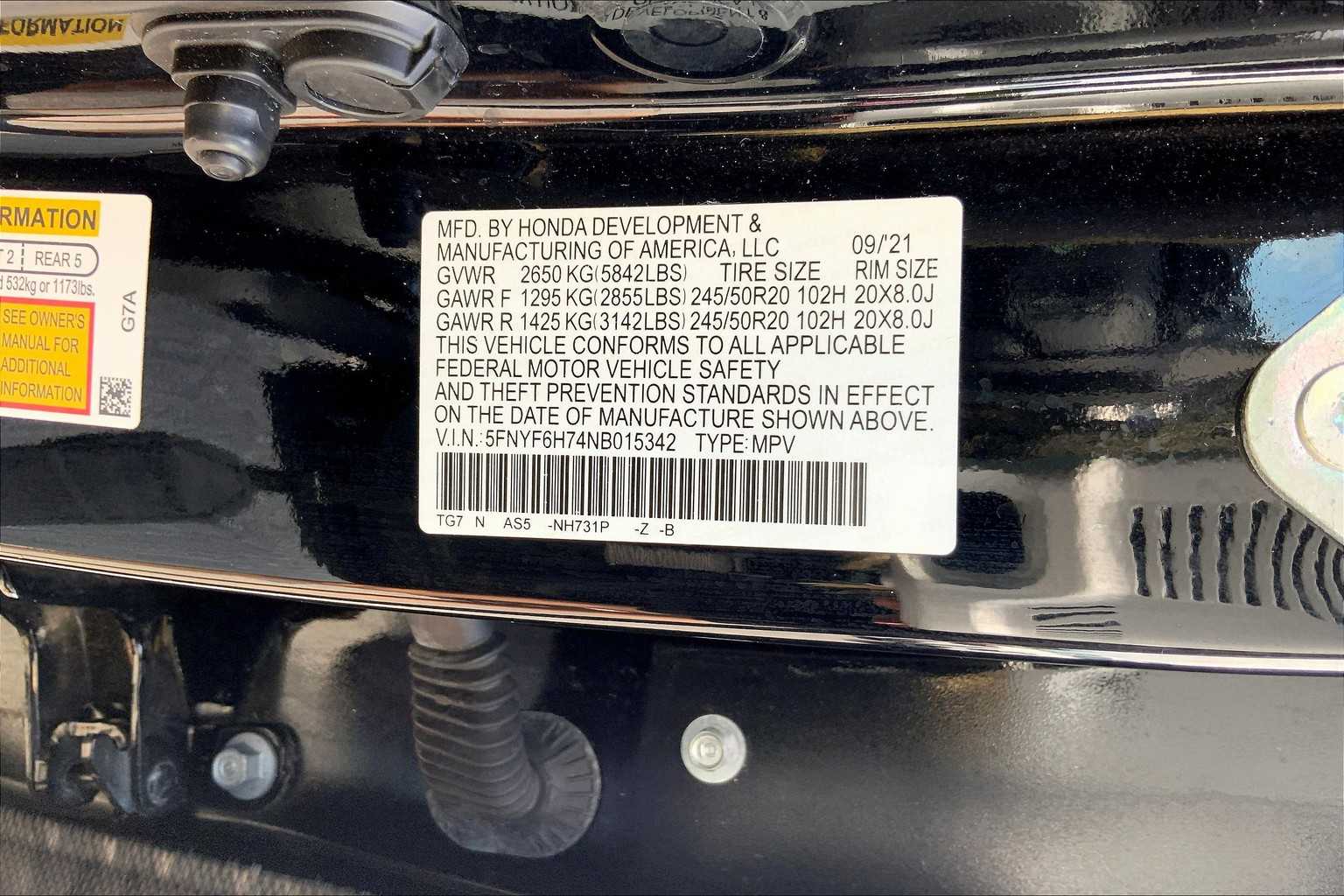 2022 Honda Pilot Black Edition photo 34