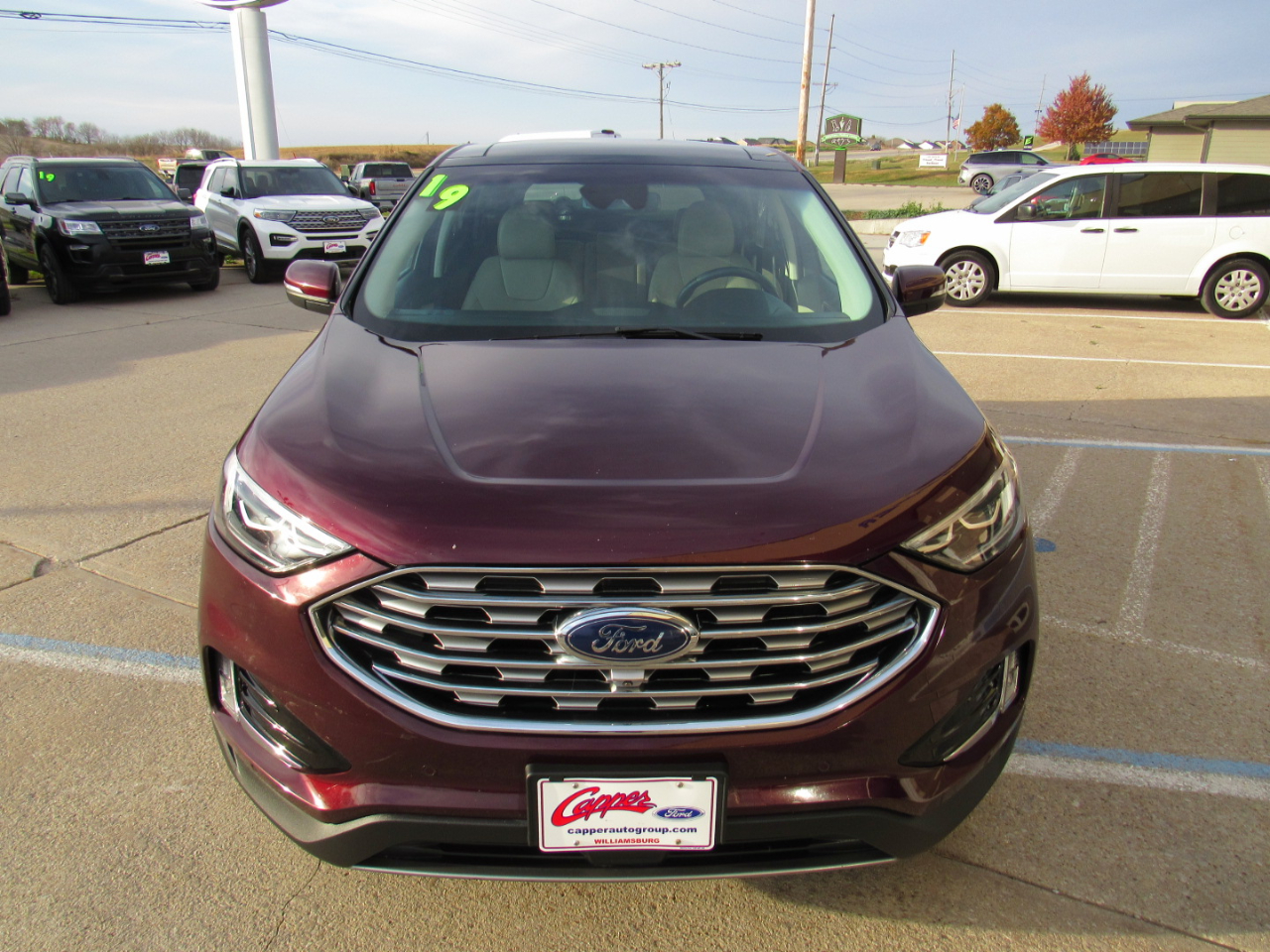 Used 2019 Ford Edge Titanium with VIN 2FMPK4K9XKBB97106 for sale in Williamsburg, IA